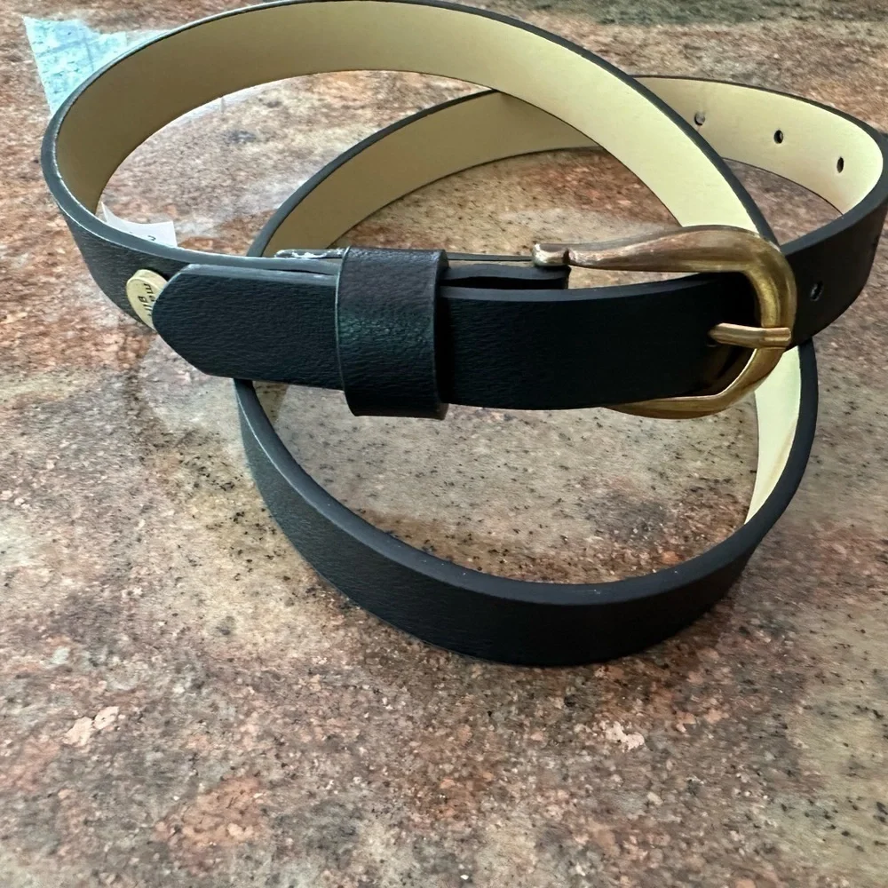 Steve Madden belt black with gold buckle size S